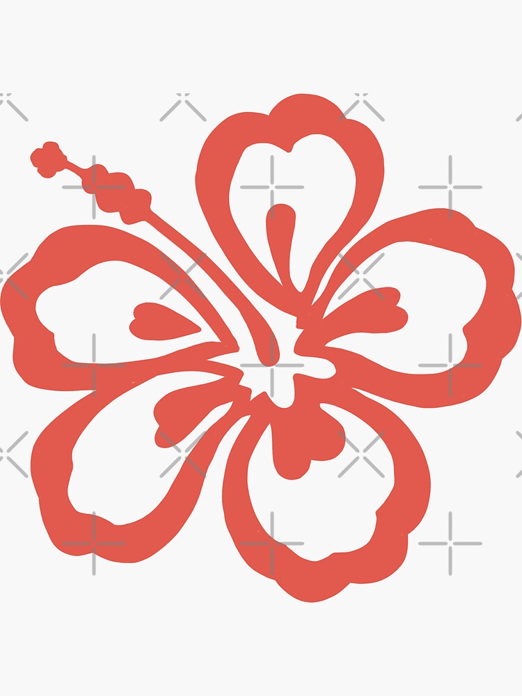 "Hibiscus" Sticker for Sale by beachyyydesign Redbubble