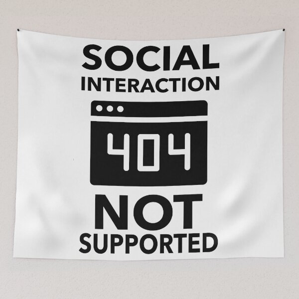 Item preview, Social Interaction Not Supported Funny Gift designed and sold by cattiktoks1718.