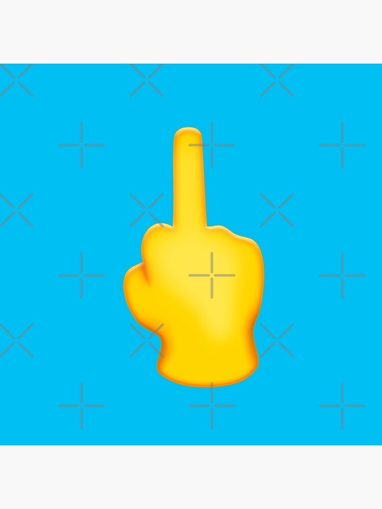 Thumbnail 4 of 4, Pillow, Middle Finger Emoji | Pop Art designed and sold by williamcuccio.