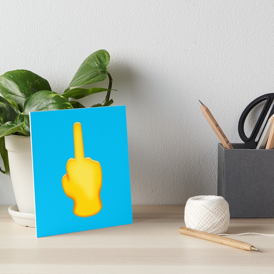 "Middle Finger Emoji Pop Art" Art Board Print for Sale by