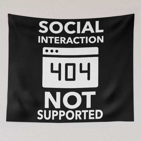 Item preview, Social Interaction Not Supported Funny Gift designed and sold by cattiktoks1718.