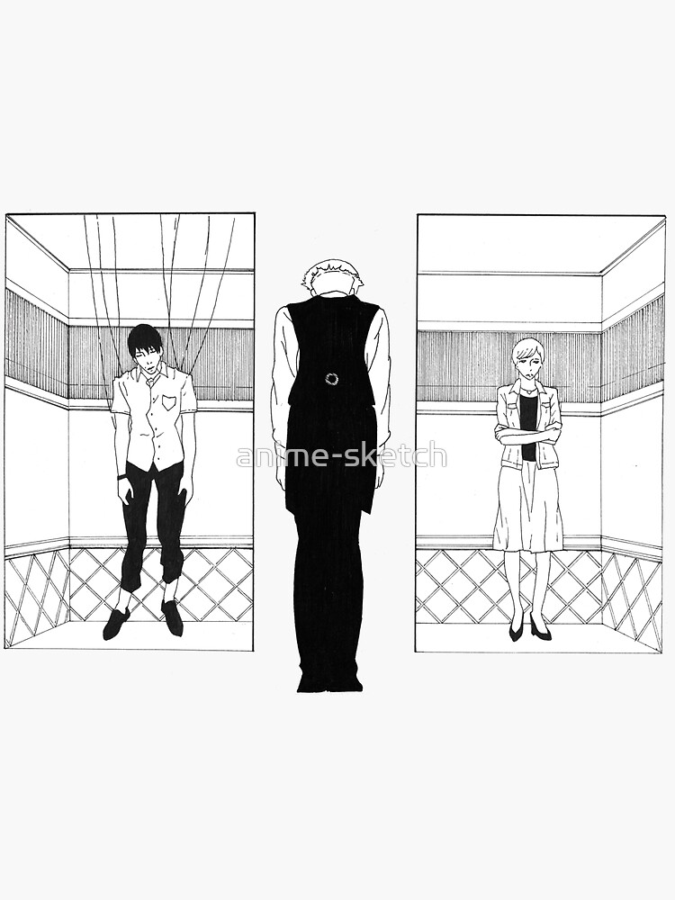 "Death parade" Sticker by anime-sketch | Redbubble