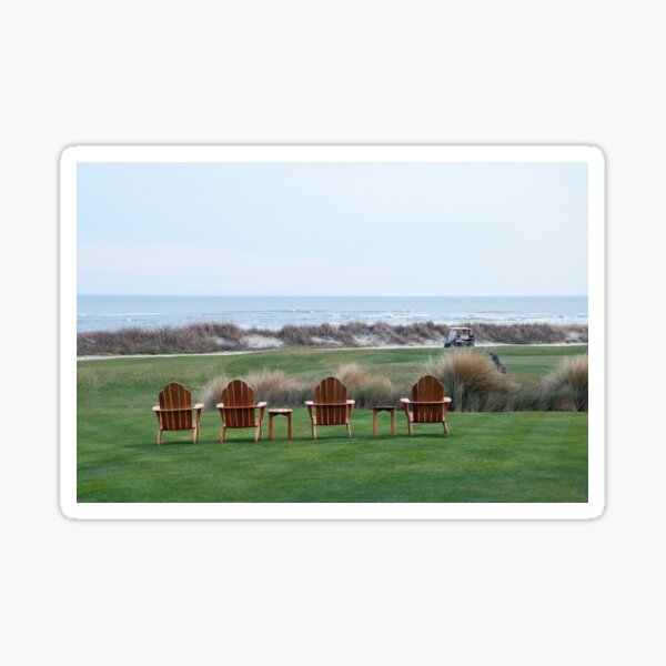 Chairs at the Ocean Course 18th Green Sticker