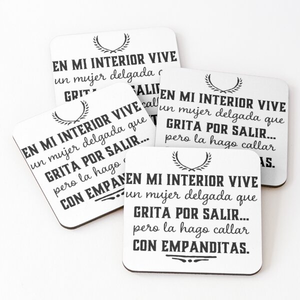 Item preview, En mi interior vive un mujer delgada que grita por salir... pero la hago callar con empanditas. designed and sold by Elena's Shop.