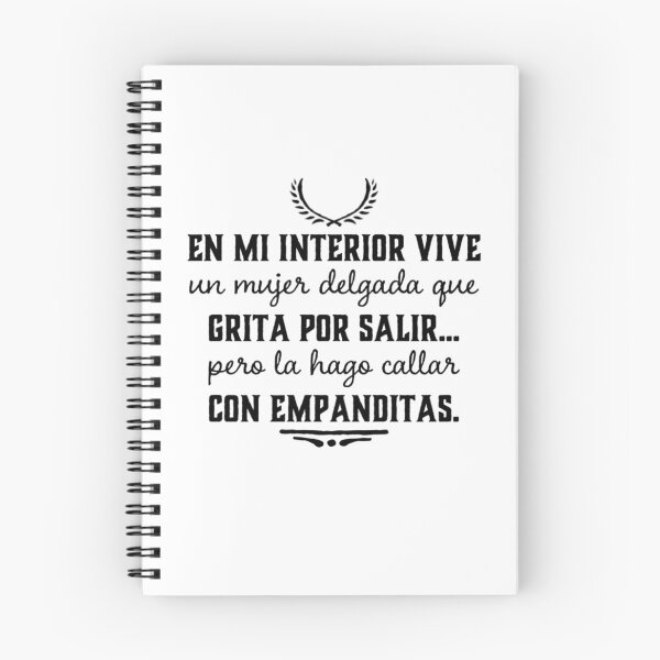 Item preview, En mi interior vive una mujer delgada que grita por salir... pero la hago callar con empanditas. designed and sold by Elena's Shop.