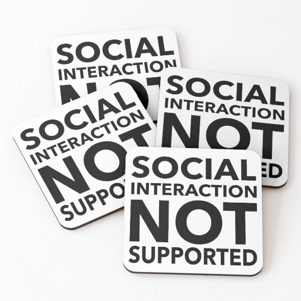 Item preview, Social Interaction Not Supported Funny Gift designed and sold by cattiktoks1718.