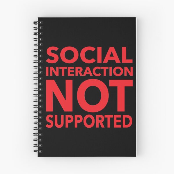 Item preview, Social Interaction Not Supported Funny Gift designed and sold by cattiktoks1718.