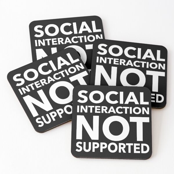 Item preview, Social Interaction Not Supported Funny Gift designed and sold by cattiktoks1718.