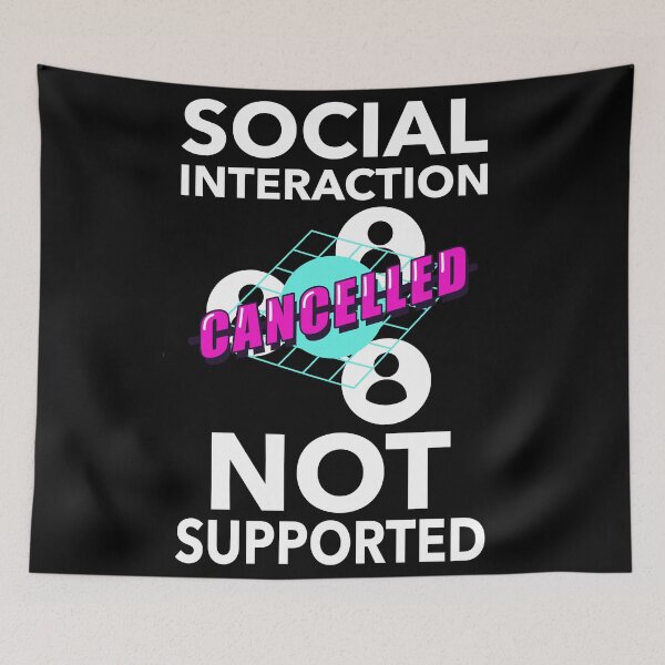 Item preview, Social Interaction Not Supported Funny Gift designed and sold by cattiktoks1718.