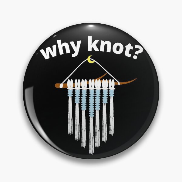 Item preview, Why knot? with blue macramé wall hanging décor and moon designed and sold by milkasweet.