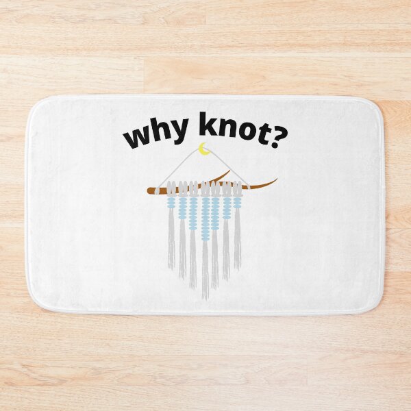 Item preview, Why knot? with blue macramé wall hanging décor and moon designed and sold by milkasweet.