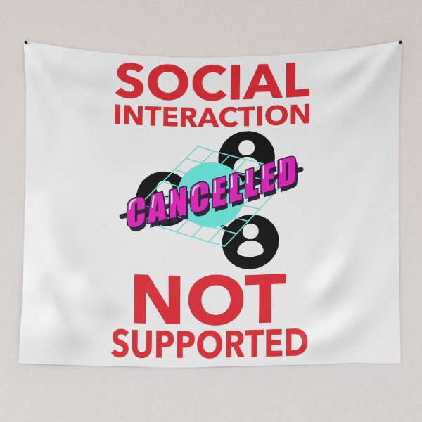 Item preview, Social Interaction Not Supported Funny Gift designed and sold by cattiktoks1718.