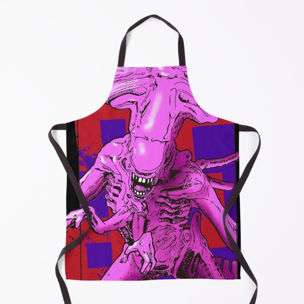 Pink Alien Queen achoprop logo Apron