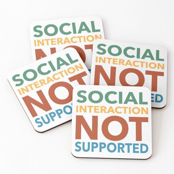 Item preview, Social Interaction Not Supported Funny Gift designed and sold by cattiktoks1718.