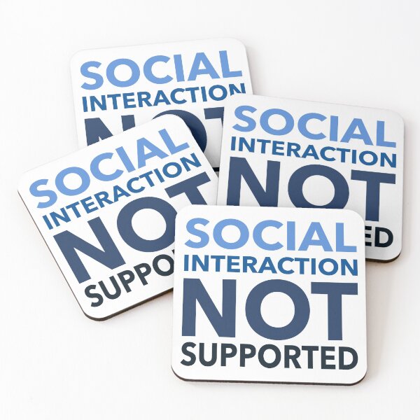 Item preview, Social Interaction Not Supported Funny Gift designed and sold by cattiktoks1718.