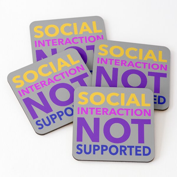 Item preview, Social Interaction Not Supported Funny Gift designed and sold by cattiktoks1718.