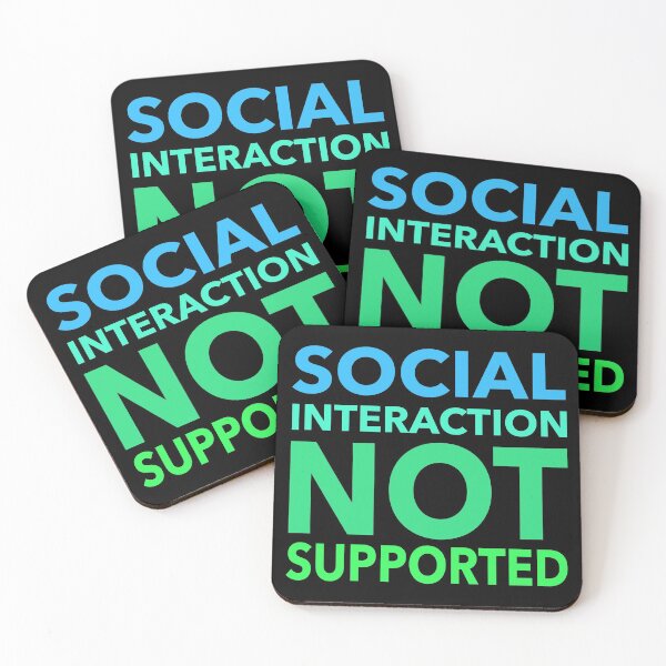 Item preview, Social Interaction Not Supported Funny Gift designed and sold by cattiktoks1718.
