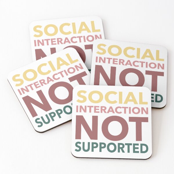 Item preview, Social Interaction Not Supported Funny Gift designed and sold by cattiktoks1718.