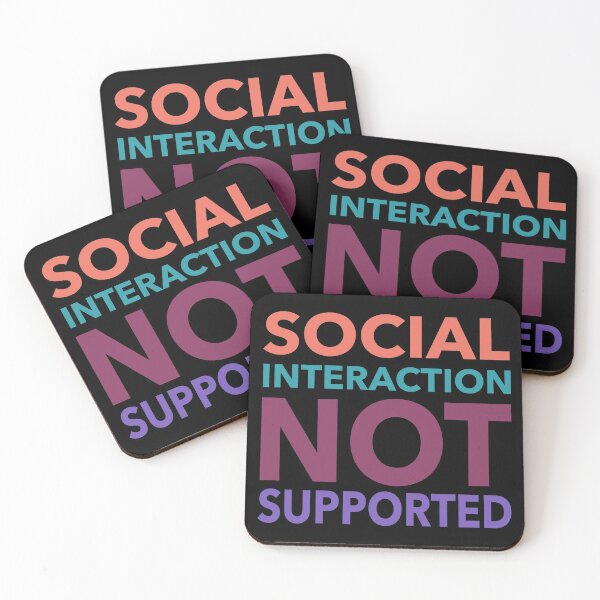Item preview, Social Interaction Not Supported Funny Gift designed and sold by cattiktoks1718.