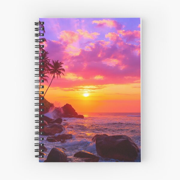 Item preview, Pink Purple Orange and Blue Summer Beach Sunset designed and sold by Ninjakandy.