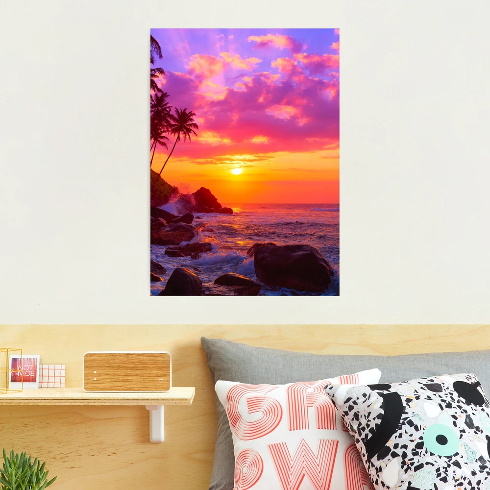 トリシア・ブチャナン・ベンソン、【Stich Sunset】 Destin Florida-Purple Sunset over the Beach Art Prints by eSzra