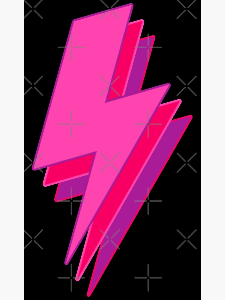 "hot pink lightning bolt" Poster for Sale by juliasantos5 Redbubble