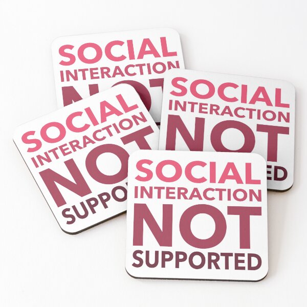 Item preview, Social Interaction Not Supported Funny Gift designed and sold by cattiktoks1718.