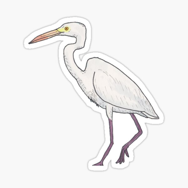 Item preview, Great Egret bird art designed and sold by TheWaterBirds.