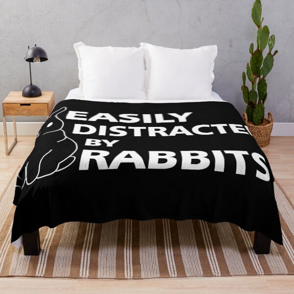 Item preview, Easily distracted by rabbits designed and sold by felinefeelings.