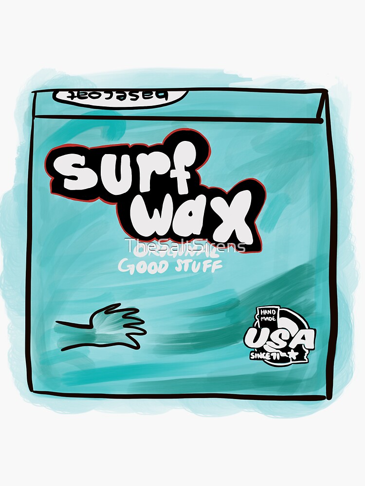 "Surf Wax Surfer Style" Sticker by TheSaltSirens Redbubble