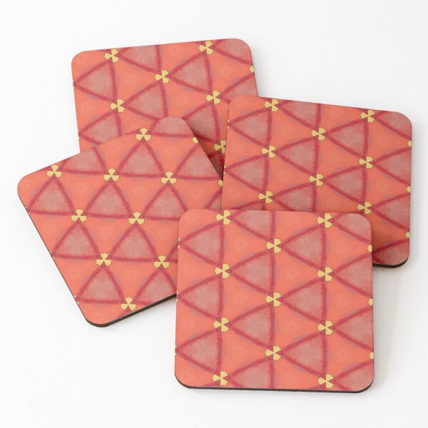 Item preview, Geometric triangles with colorful seamless pattern - orange red design designed and sold by Geometrina.