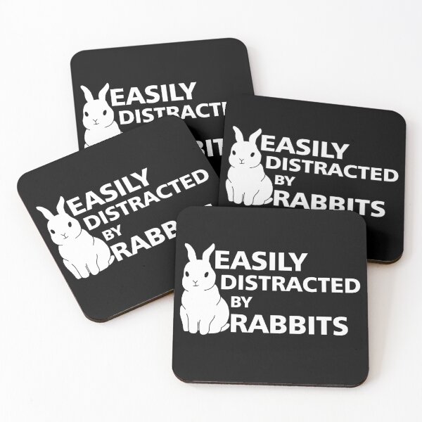 Item preview, Easily distracted by rabbits designed and sold by felinefeelings.