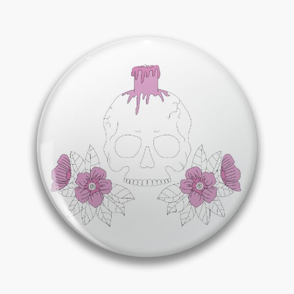 Item preview, Pink Skull and Candle designed and sold by Pidorasm.