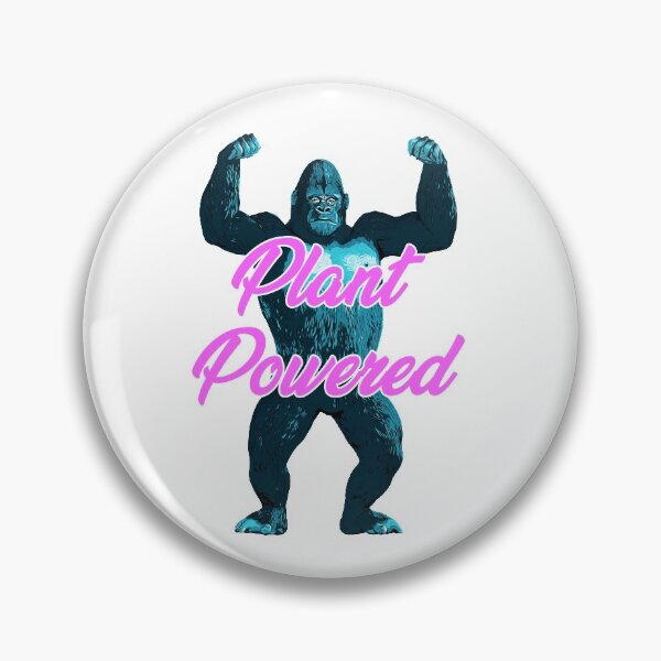 Item preview, Plant Powered Gorilla Vegan muscle Pink designed and sold by PeterADesign.
