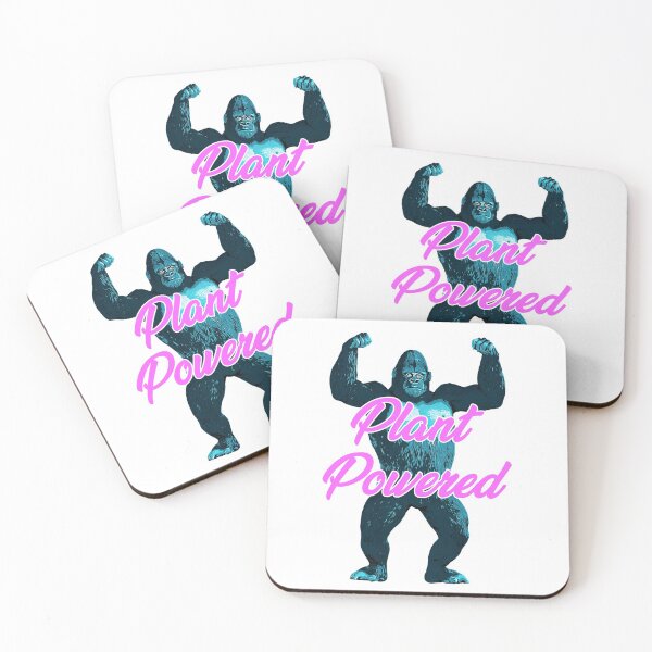 Item preview, Plant Powered Gorilla Vegan muscle Pink designed and sold by PeterADesign.