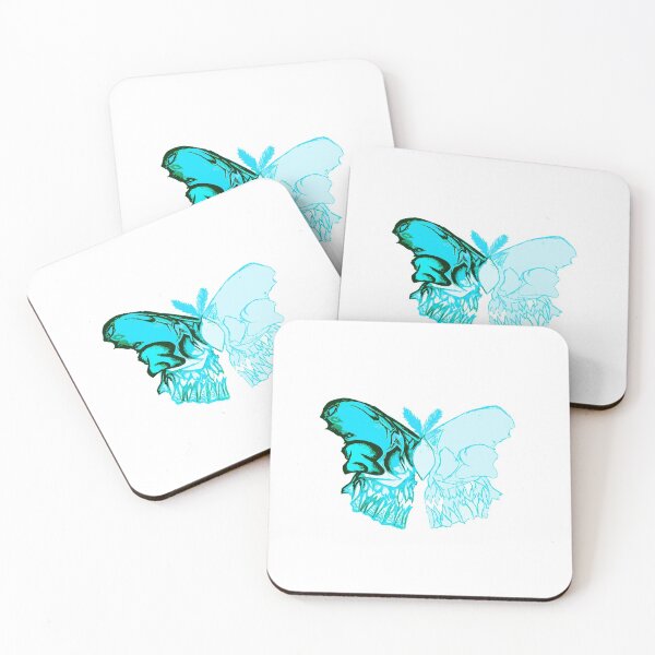 Item preview, Blue Butterfly Skull designed and sold by LadyMayDesigns9.