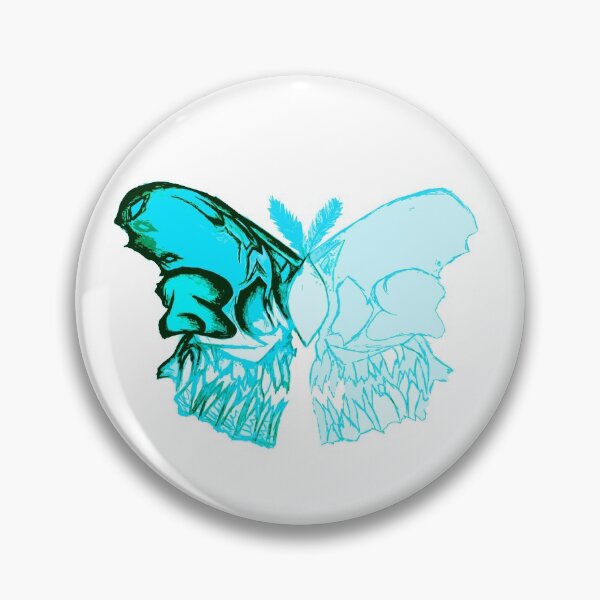 Item preview, Blue Butterfly Skull designed and sold by LadyMayDesigns9.