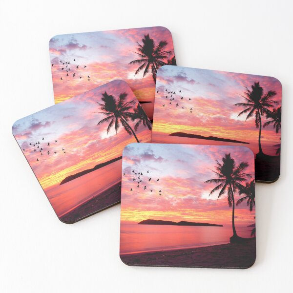 Item preview, Pink Purple and Blue Summer Sunset Beach View designed and sold by CheraeLynn.