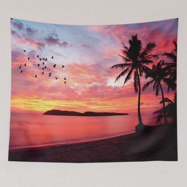 Item preview, Pink Purple and Blue Summer Sunset Beach View designed and sold by CheraeLynn.