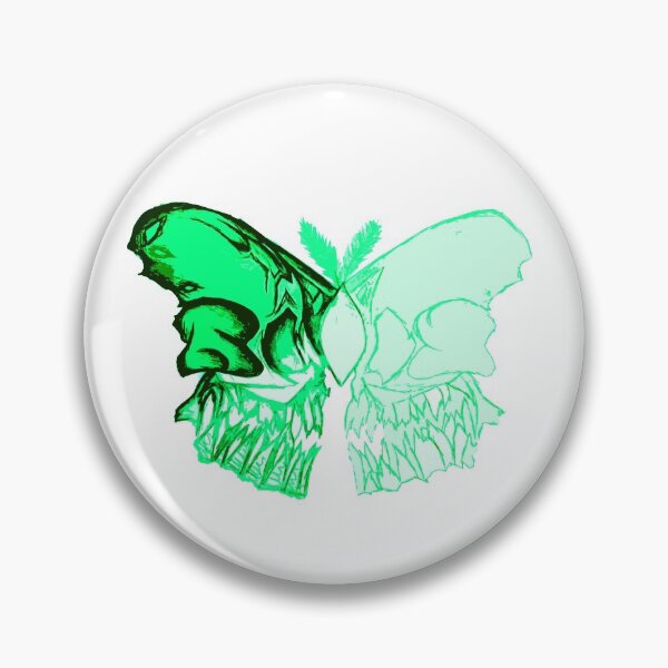 Item preview, Green Butterfly Skull designed and sold by LadyMayDesigns9.