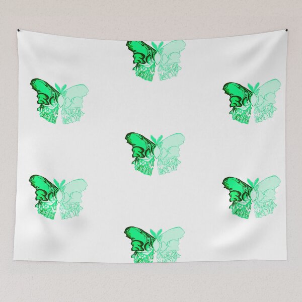 Item preview, Green Butterfly Skull designed and sold by LadyMayDesigns9.