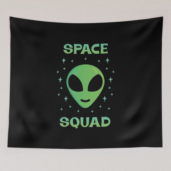 Item preview, Space Squad - Green Alien Face with Stars designed and sold by DoomSalad.