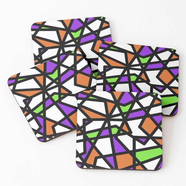 Item preview, Halloween Colors Geometric Lines & Shapes designed and sold by Whoopsidoodle.
