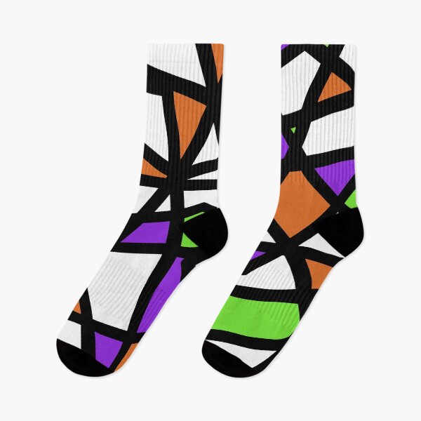 Item preview, Halloween Colors Geometric Lines & Shapes designed and sold by Whoopsidoodle.