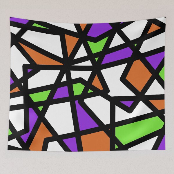 Item preview, Halloween Colors Geometric Lines & Shapes designed and sold by Whoopsidoodle.