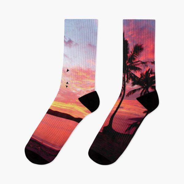 Item preview, Pink Purple and Blue Summer Sunset Beach View designed and sold by CheraeLynn.