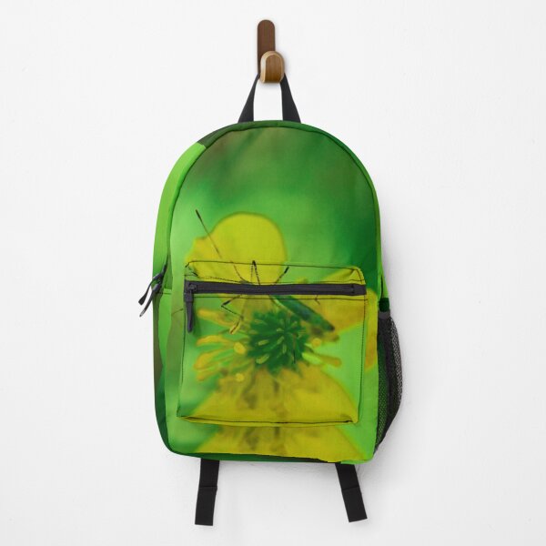 Item preview, Green Walking Stick Bug on Yellow Daisy Petal designed and sold by Robert Link.