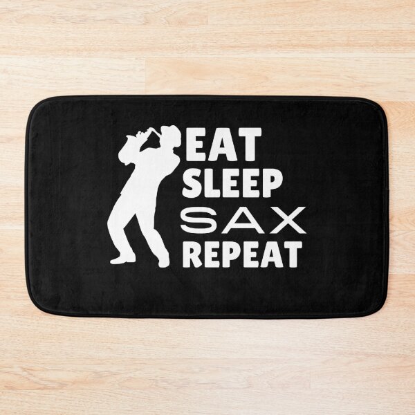Artikelvorschau, Eat Sleep Sax Repeat entworfen und verkauft von TeePartyHost.