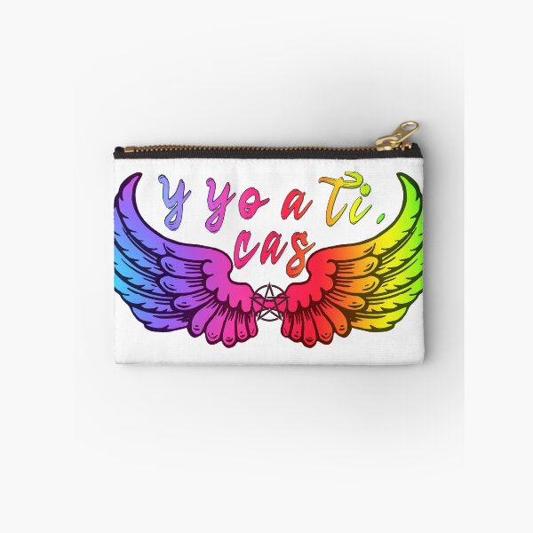 Item preview, Destiel DeanCas Spanish Wings "y yo a ti" (Rainbow Version) designed and sold by MinaMonsterMash.