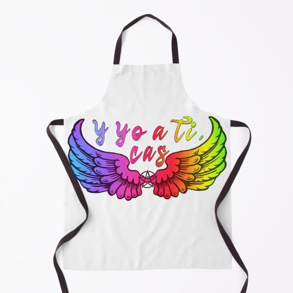 Item preview, Destiel DeanCas Spanish Wings "y yo a ti" (Rainbow Version) designed and sold by MinaMonsterMash.